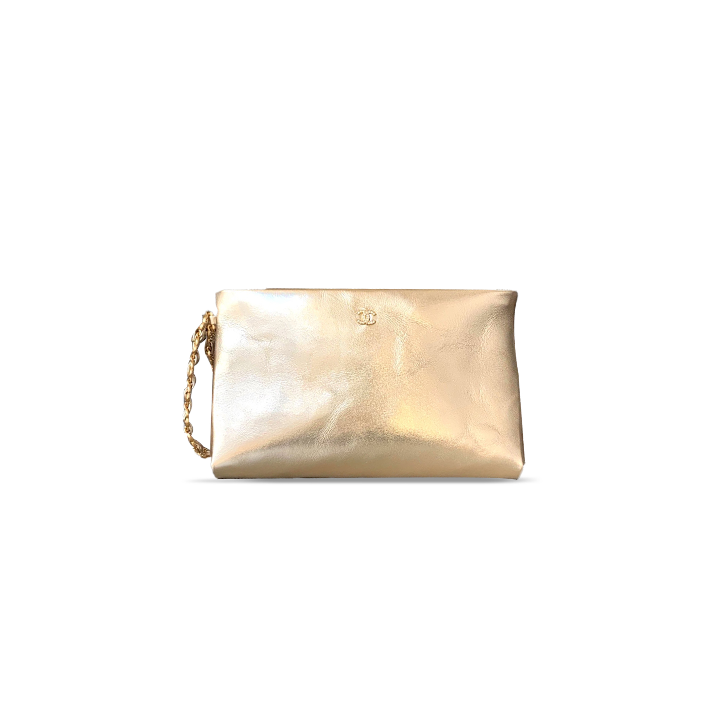 CHANEL CRYSTAL CC HANDLE WRISTLET POUCH LAMBSKIN AP4281 (24.5*16*2.5cm)